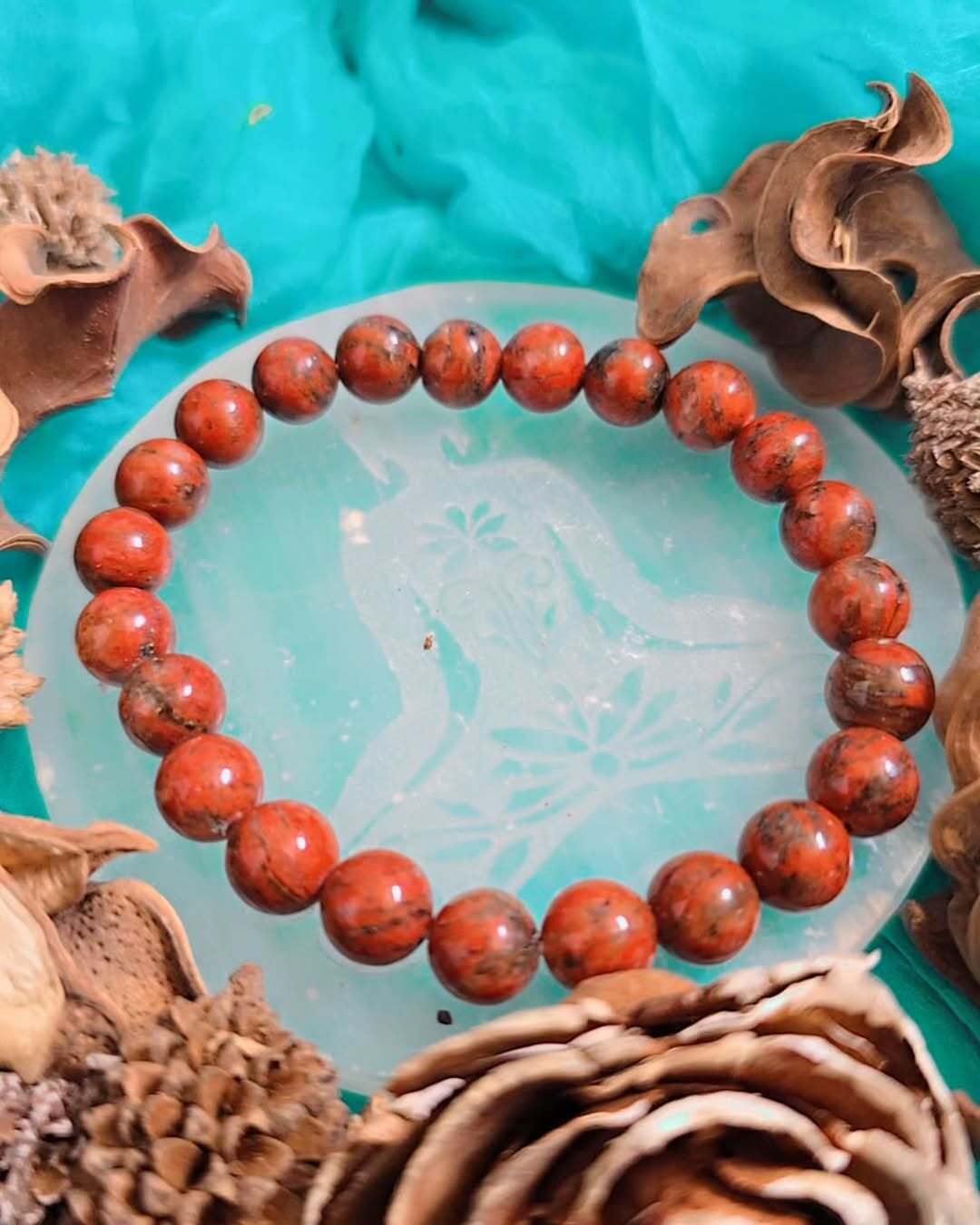 Rooted Flame Red Jasper Bracelet & Ring Set